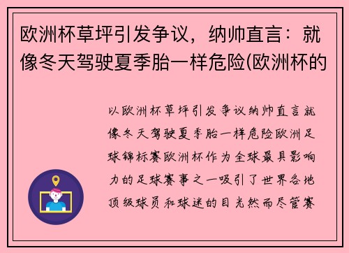 欧洲杯草坪引发争议，纳帅直言：就像冬天驾驶夏季胎一样危险(欧洲杯的草坪)